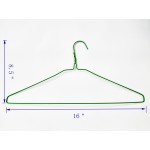 Green Wire Coat Hangers (13G) 16"